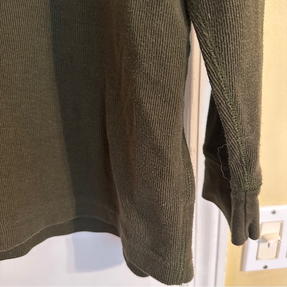 Lands End Thermal Waffle Long Sleeve Henley Hunter Green men’s XL 46-48 - Picture 3 of 7